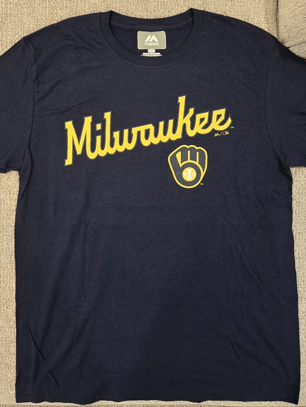 Majestic Milwaukee Brewers Script Tee - Men's